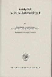 Buchcover Sozialpolitik in der Beschäftigungskrise I