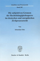 Buchcover Die subjektiven Grenzen der Rechtshängigkeitssperre im deutschen und europäischen ...