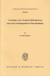 Buchcover Grundzüge einer Gesamtverkehrsplanung unter dem Gesichtspunkt des Umweltschutzes
