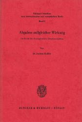 Abgaben zollgleicher Wirkung im Recht der Europäischen Gemeinschaften