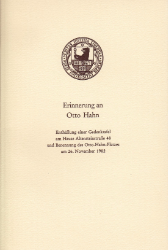 Erinnerung an Otto Hahn