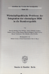 Wirtschaftspolitische Probleme der Integration der ehemaligen DDR in die Bundesrepublik