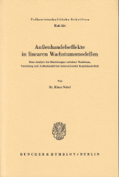 Außenhandelseffekte in linearen Wachstumsmodellen