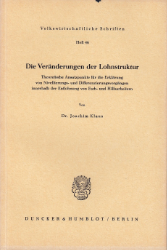Die Veränderungen der Lohnstruktur