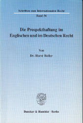 Die Prospekthaftung im Englischen und im Deutschen Recht