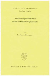 Unterlassungsstrafbarkeit und Gesetzlichkeitsgrundsatz