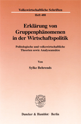 Erklärung von Gruppenphänomenen in der Wirtschaftspolitik