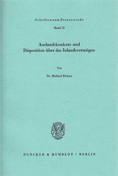 Auslandskonkurs und Disposition über das Inlandsvermögen