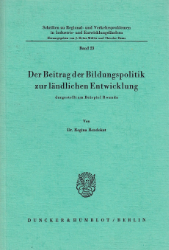 Der Beitrag der Bildungspolitik zur ländlichen Entwicklung