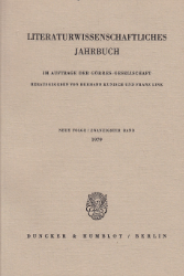 Literaturwissenschaftliches Jahrbuch. 20. Band (1979)
