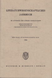 Literaturwissenschaftliches Jahrbuch. 25. Band (1984)