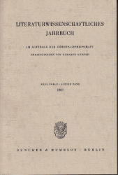 Literaturwissenschaftliches Jahrbuch. 8. Band (1967)