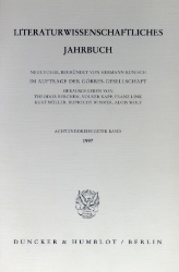 Literaturwissenschaftliches Jahrbuch. 38. Band (1997)