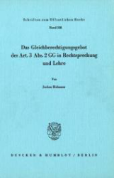 Das Gleichberechtigungsgebot des Art.3 Abs.2 GG in Rechtsprechung und Lehre