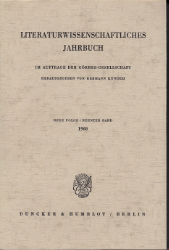 Literaturwissenschaftliches Jahrbuch. 9. Band (1968)