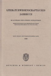 Literaturwissenschaftliches Jahrbuch. 21. Band (1980)