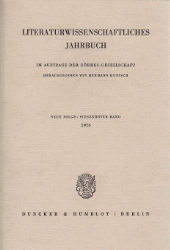 Literaturwissenschaftliches Jahrbuch. 17. Band (1976)