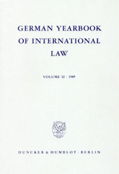 German Yearbook of International Law / Jahrbuch für Internationales Recht