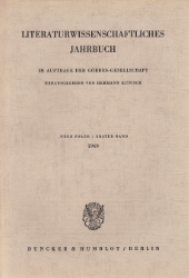 Literaturwissenschaftliches Jahrbuch. 1.Band (1960)