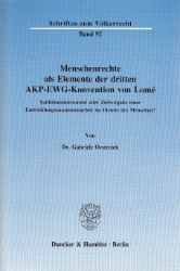 Menschenrechte als Elemente der dritten AKP-EWG-Konvention von Lomé