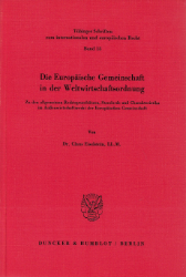 Die Europäische Gemeinschaft in der Weltwirtschaftsordnung