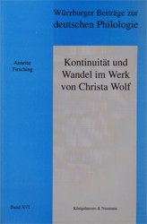 Buchcover Kontinuität und Wandel im Werk von Christa Wolf