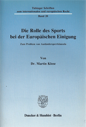 Die Rolle des Sports bei der Europäischen Einigung