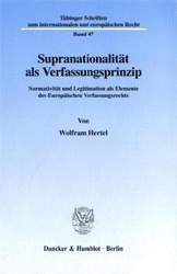 Supranationalität als Verfassungsprinzip