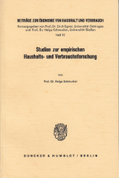 Studien zur empirischen Haushalts- und Verbrauchsforschung