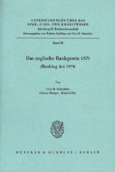 Das englische Bankgesetz 1979