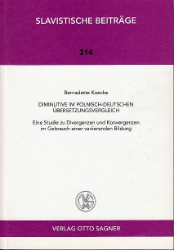 Diminutive im polnisch-deutschen Übersetzungsvergleich. - Koecke, Bernadette