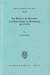 Der Rücktritt des Reisenden vom Reisevertrag vor Reisebeginn (§ 651 i BGB)