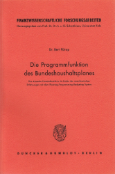 Die Programmfunktion des Bundeshaushaltsplanes