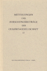 Mitteilungen und Forschungsbeiträge der Cusanus-Gesellschaft. Band 15