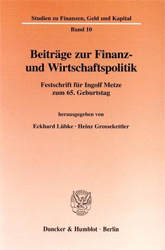 Beiträge zur Finanz- und Wirtschaftspolitik