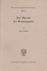 Zur Theorie der Rentenoption