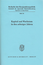 Buchcover Kapital und Wachstum in den achtziger Jahren