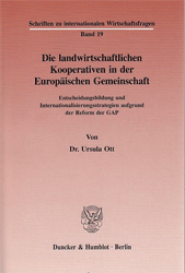 Die landwirtschaftlichen Kooperativen in der Europäischen Gemeinschaft