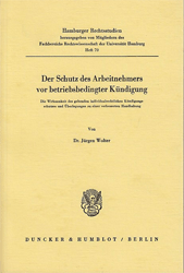 Der Schutz des Arbeitnehmers vor betriebsbedingter Kündigung