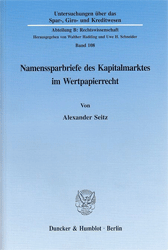 Namenssparbriefe des Kapitalmarktes im Wertpapierrecht