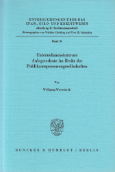 Unternehmensinterner Anlegerschutz im Recht der Publikumspersonengesellschaften