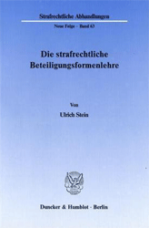 Die strafrechtliche Beteiligungsformenlehre