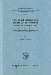 Recht auf Information, Schutz vor Information