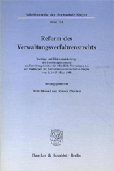 Reform des Verwaltungsverfahrensrechts