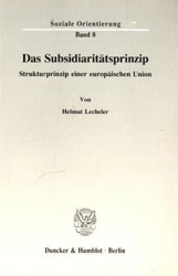 Das Subsidiaritätsprinzip