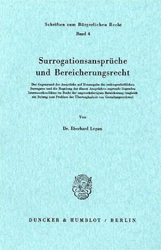 Surrogationsansprüche und Bereicherungsrecht