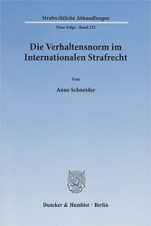 Die Verhaltensnorm im Internationalen Strafrecht