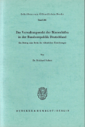 Das Verwaltungsrecht der Binnenhäfen in der Bundesrepublik Deutschland