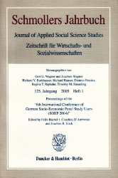 Proceedings of the »6th International Conference of German Socio-Economic Panel Study Users (SOEP 2004)«