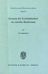 Grenzen der Gerichtsbarkeit im sozialen Rechtsstaat